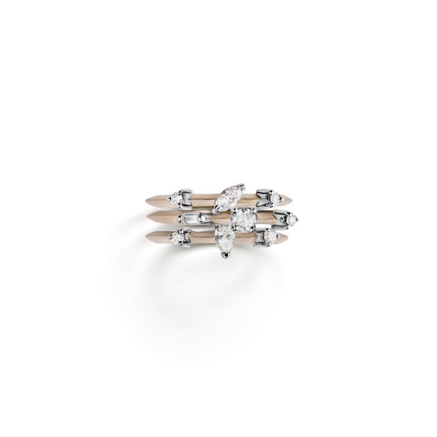 Anello 'Balance' oro rosa con marquise BALANCE | AN 9R1MQ 2TO CT 0,09+0,05+0,03